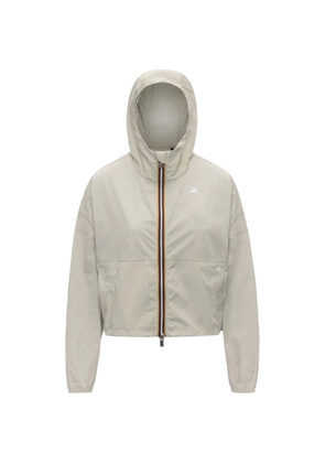K-Way zip-up cropped jacket - Neutrals