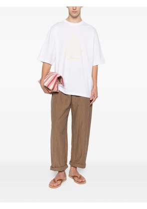 Jacquemus Voilier embroidered-logo T-shirt - Brown