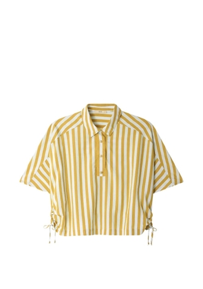 Sessùn Lido striped drawstring-hem shirt - Yellow