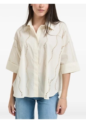 LIU JO crystal-embellished shirt - Yellow