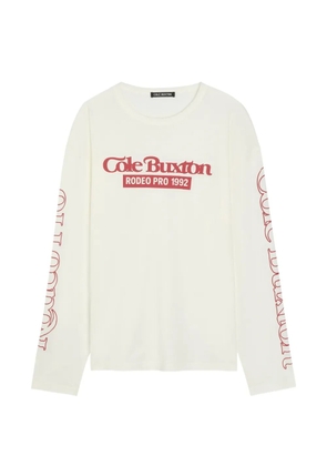 COLE BUXTON Rodeo logo-print long-sleeve T-shirt - Neutrals