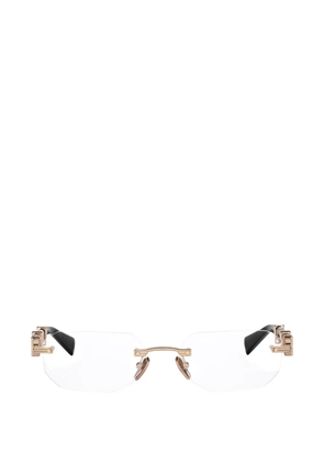 Balmain Eyewear geometric-frame rimless glasses - Black