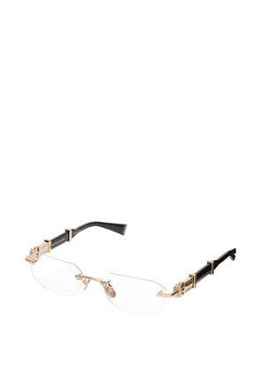 Balmain Eyewear geometric-frame rimless glasses - Black
