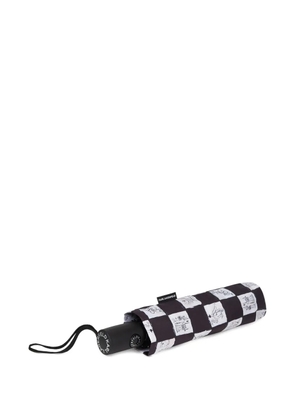Karl Lagerfeld K/Ballet checkered sketch-print umbrella - Black