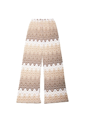 MC2 Saint Barth Amalia chevron-knit trousers - Neutrals