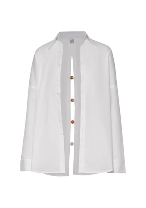 Baobab Wayra resin-stones back-slit shirt - White