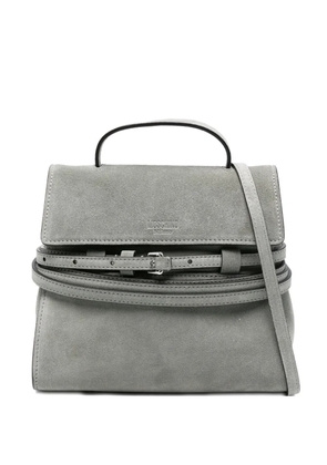 Moschino belt-details suede tote bag - Green