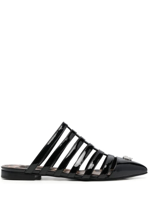 Philipp Plein Vernice skull-stud mules - Black