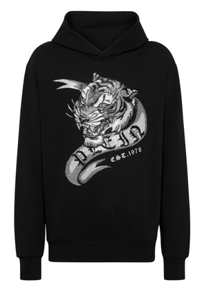Philipp Plein Crystal Tattoo crystal-embellished hoodie - Black