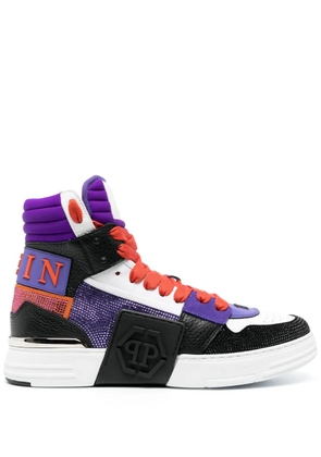 Philipp Plein Phantom Skull & Bones hi-top sneakers - White