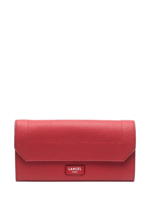 Lancel leather slim flap wallet - Red