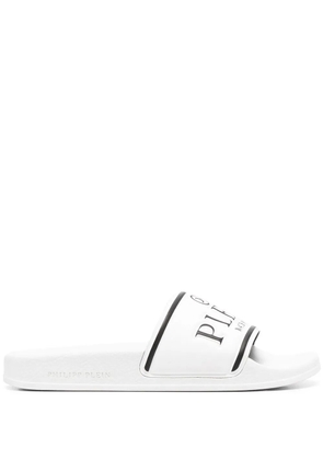 Philipp Plein logo print slides - White