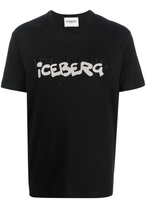 Iceberg logo-print detail T-shirt - Black