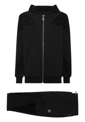 Philipp Plein monogram-jacquard tracksuit set - Black