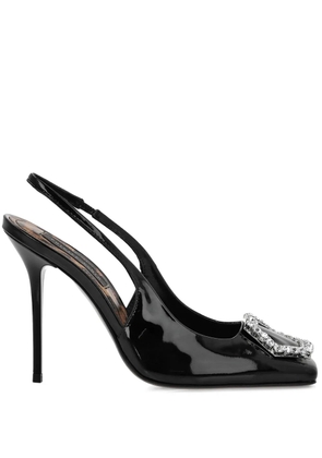 Philipp Plein buckle-detail leather pumps - Black