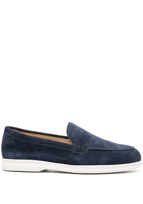 Doucal's almond-toe suede loafers - Blue