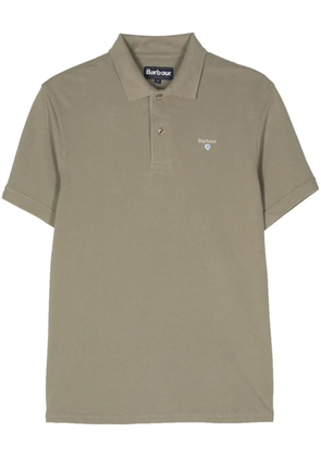Barbour logo-embroidered cotton polo shirt - Green