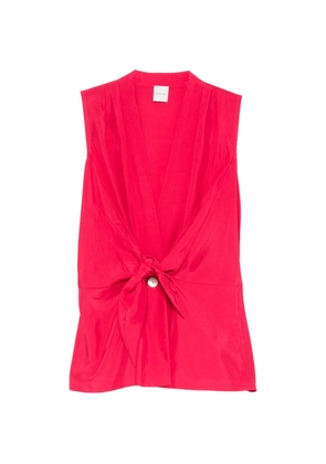 Paul Smith tie-waist silk top - Red