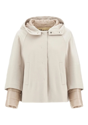 Herno hooded cape - Neutrals