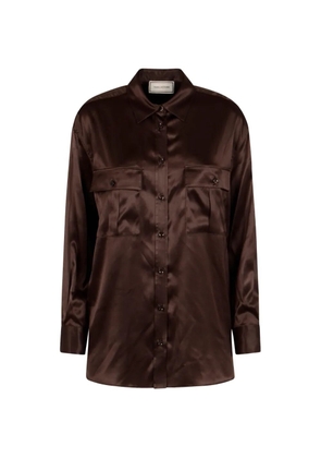 Tagliatore flap-pocket shirt - Brown