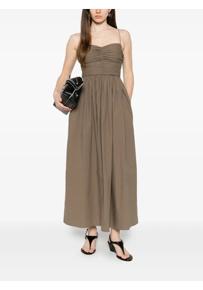 Matteau gathered bodice dress - Brown
