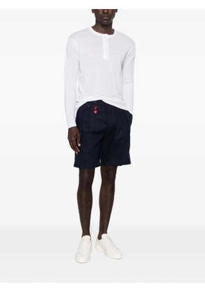 Manuel Ritz pleated linen shorts - Blue