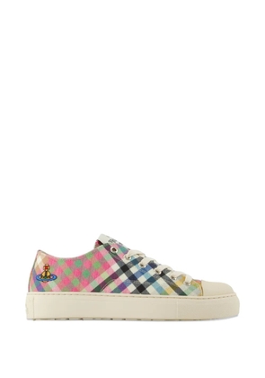 Vivienne Westwood Plimsoll plaid sneakers - White