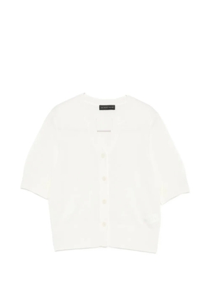 Le Petit Pulle V-neck cardigan - White