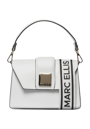 Marc Ellis Kourtney logo-plaque tote bag - White