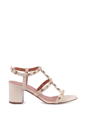 Via Roma 15 diamond-stud cage sandals - Neutrals