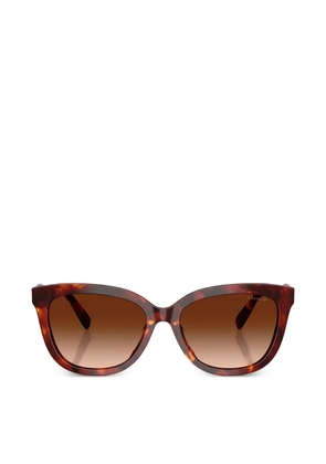 Coach tortoiseshell-effect cat-eye sunglasses - Brown