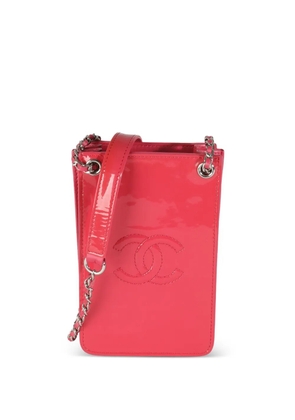 CHANEL Pre-Owned 2014-2015 CC patent leather phone holder - Pink
