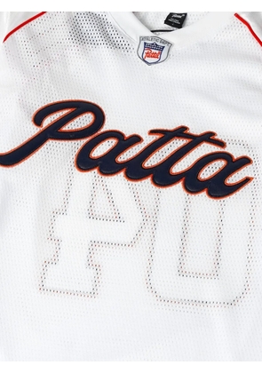 PATTA logo-patch mesh T-shirt - White