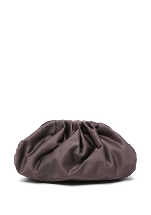 Antonelli Tuc ruched satin clutch bag - Purple