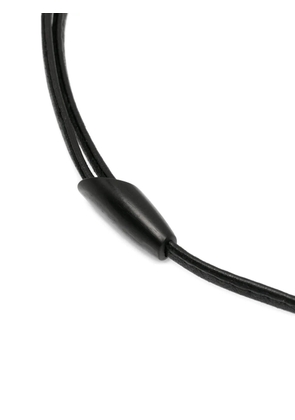 Monies circular-pendant leather-strap necklace - Gold