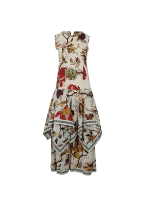 PHILIPPA 1970 Cova floral-print layered maxi dress - White