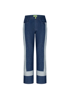 Shanghai Tang FOST topstitched jeans - Blue