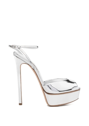 Casadei platform peep-toe heeled sandals - Silver