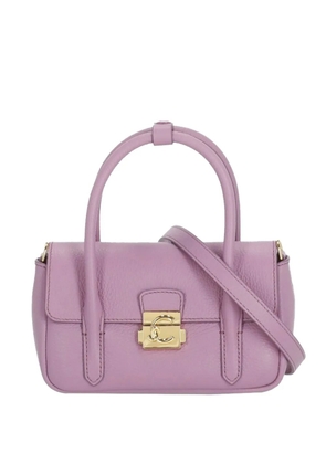 Coccinelle mini C-Me Lock leather tote bag - Purple