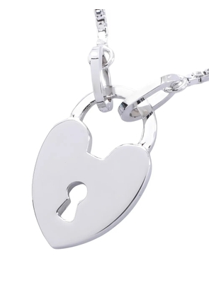 Christian Dior Pre-Owned 2010s heart lock necklace - Silver