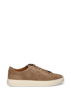 BOSS suede lace-up sneakers - Neutrals