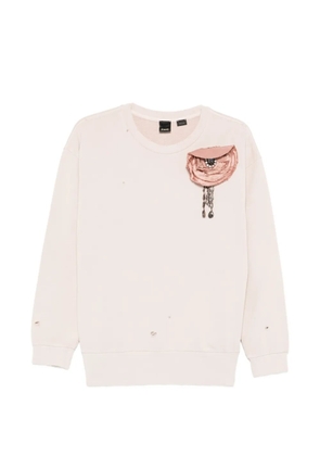 PINKO distressed sweatshirt - Neutrals