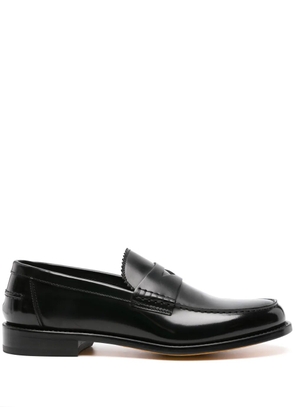 Doucal's penny-slot patent leather loafers - Black