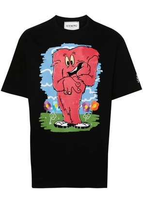 Iceberg cartoon-print cotton T-shirt - Black