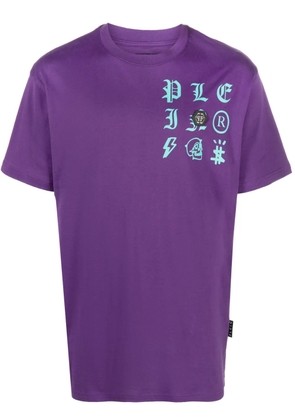 Philipp Plein SS Gothic Plein cotton T-shirt - Purple