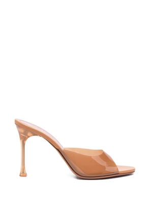 Amina Muaddi Alexa open-toe pumps - Neutrals