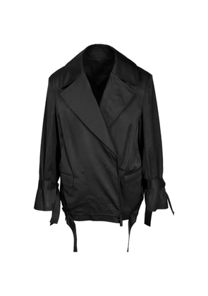 Ioana Ciolacu Fold tie-fastening jacket - Black