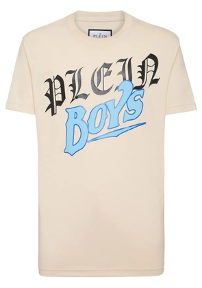 Philipp Plein slogan-print cotton T-shirt - Neutrals