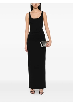 Solace London Noor corset-style maxi dress - Black