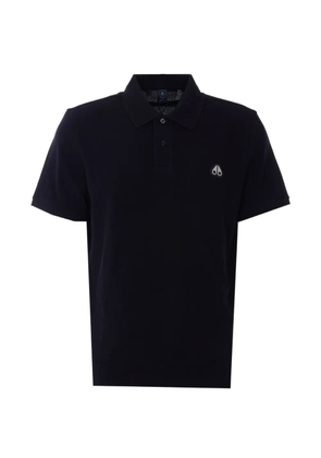 Moose Knuckles Everett logo-patch polo shirt - Black